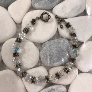 Bali and Swarovski crystal bracelet